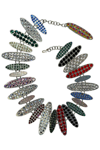 1996 Todd Oldham Collection Jeweled Oval Belt