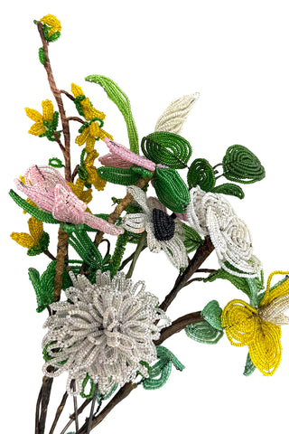 Antique Beaded Floral Bouquet "August"