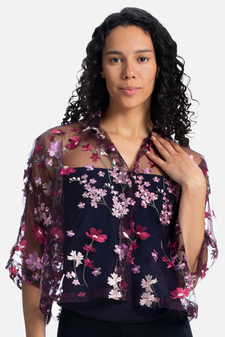 Pink Cosmos Sheer Shirt