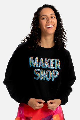 Pantone Print Maker Shop Cropped Sweatshirt