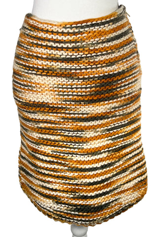 Fall 1997 Todd Oldham Hand Knit Wool Skirt