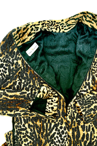 Fall 1997 Todd Oldham Beaded Faux Ocelot Turtleneck Top