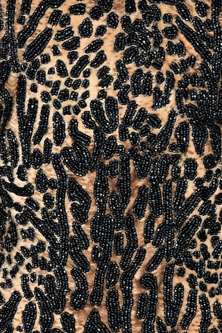 Fall 1997 Todd Oldham Beaded Faux Ocelot Turtleneck Top