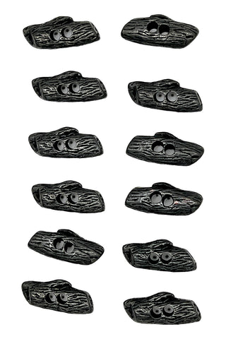 Vintage Todd Oldham Log Toggle Buttons, Set of 12