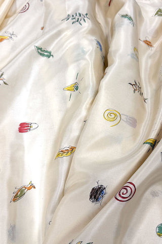 Vintage Todd Oldham Doodle Print Habotai