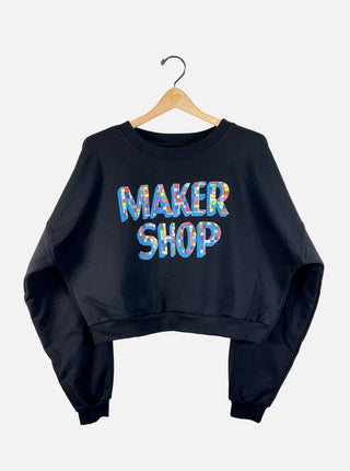 Pantone Print Maker Shop Cropped Sweatshirt