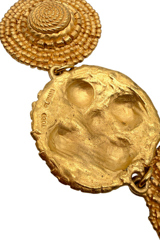 1996 24 kt Gold Plated Beaded Medallion Belt