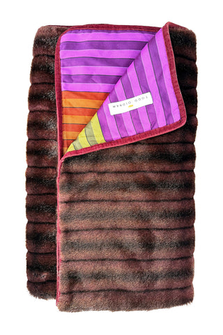 Faux Metallic Mink Blanket