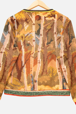 Paint-by-Number Needlepoint Print Sweatshirt