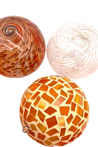 Vintage Todd Oldham Blown Glass Oranges, Set of 7