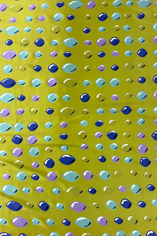 1996 Stretch Silk Charmeuse Oval Print, 3 Yards