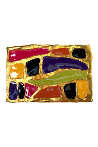 24 kt Gold Plated Paint Palette Belt Buckle