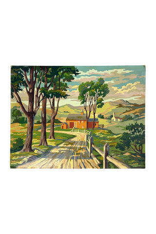 Large 1960 "Rural Shadows" Paint-by-Number