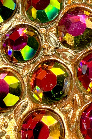 Todd Oldham 24 kt Gold Plated Swarovski Crystal Paisley Buckle
