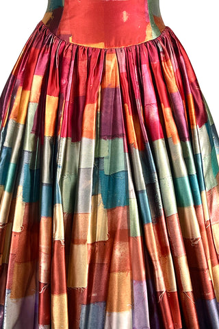 Fall 1997 Todd Oldham Swatch Print Skirt and Knit Bra