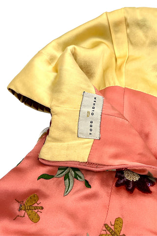 Spring 1998 Todd Oldham Embroidered Silk Satin Dress