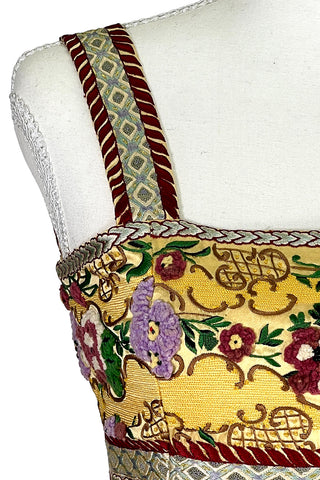 Spring 1998 Todd Oldham Embroidered Silk Satin Dress