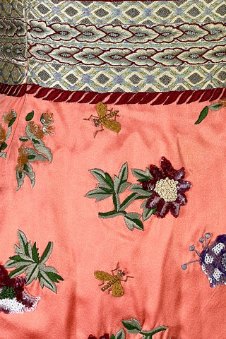 Spring 1998 Todd Oldham Embroidered Silk Satin Dress