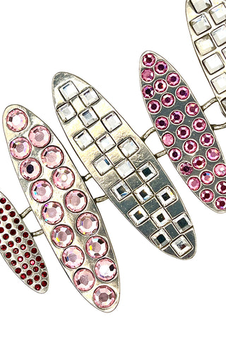 Spring 1996 Todd Oldham Multi-Color Swarovski Crystal Oval Bracelet
