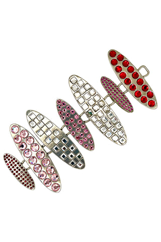 Spring 1996 Todd Oldham Multi-Color Swarovski Crystal Oval Bracelet