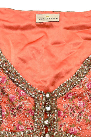 Spring 1998 Todd Oldham Beaded Silk Satin Top