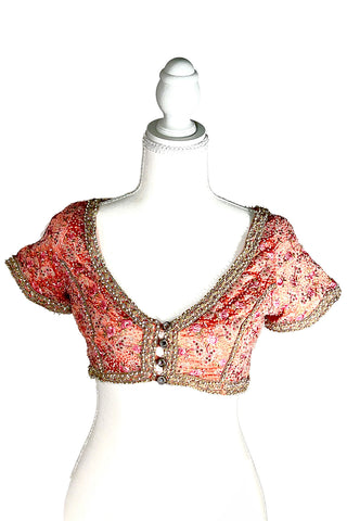 Spring 1998 Todd Oldham Beaded Silk Satin Top