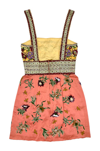 Spring 1998 Todd Oldham Embroidered Silk Satin Dress