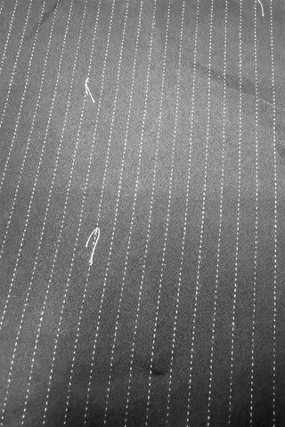 Vintage "Loose Thread Pin Stripe" Print Satin Fabric, 4 Panel Set