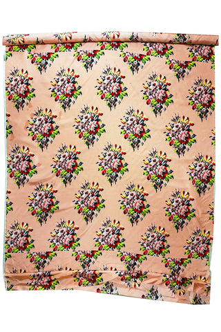 Flower Silk Habotai Bouquet Fabric Roll