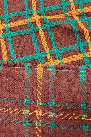 Fall 1996 Todd Oldham Wool Plaid Fabric, 4 Yard Panel