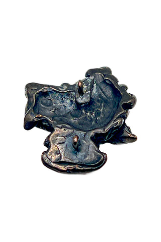 Vintage Todd Oldham Poodle Head Ebonized Button With Swarovski Crystal