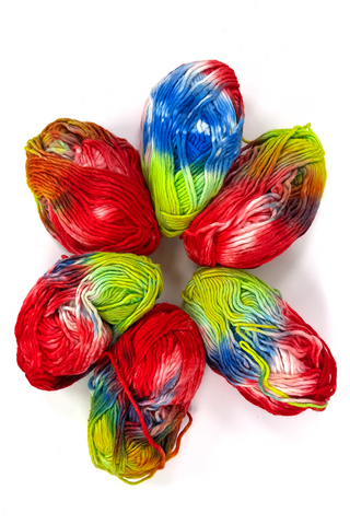 Skein-dyed Wool Yarn set of 6 | Popsicle