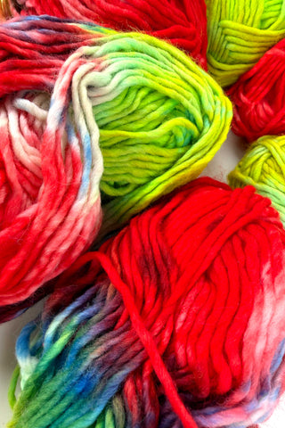 Skein-dyed Wool Yarn set of 6 | Popsicle