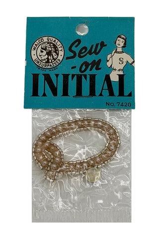 Calling All Quentins and Queenies! Bag of 1950s Handmade Pearl "Q" Appliqué
