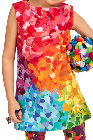Kids "Rainbow Run" Shift Dress