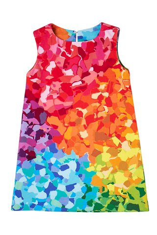 Kids "Rainbow Run" Shift Dress