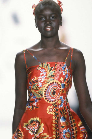 Vintage Silk Knit Fabric "Madder Red"