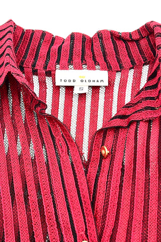 Spring 1997 Todd Oldham Striped Rayon Lace Shirt