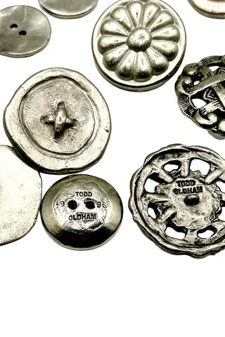1996 Jumbo Size Silver Plated Button Grab Bag, 20 Pieces