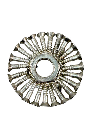 Spring 1994 Todd Oldham Silver Plated Screw Belt Buckle