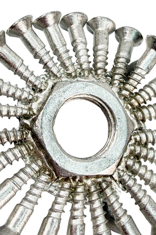 Spring 1994 Todd Oldham Silver Plated Screw Belt Buckle