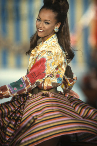Fall 1992 Todd Oldham Living Room Print Silk Organza Shirt