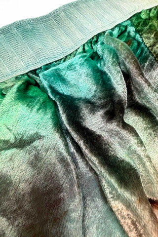 Hand Dyed Crushed Rayon Velvet Shorts