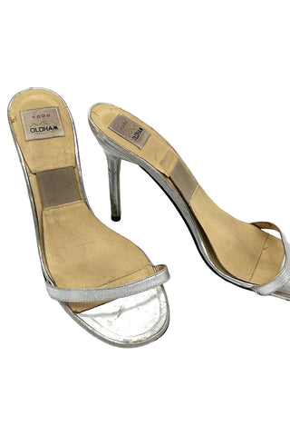 Fall 1995 Silver Leather Spring-O-Lator Sandal, Size 40