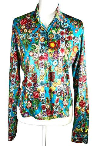 Times Seven by Todd Oldham Floral Print Shirt