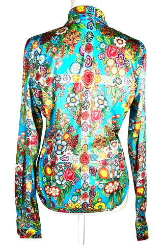 Times Seven by Todd Oldham Floral Print Shirt
