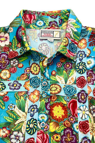 Times Seven by Todd Oldham Floral Print Shirt