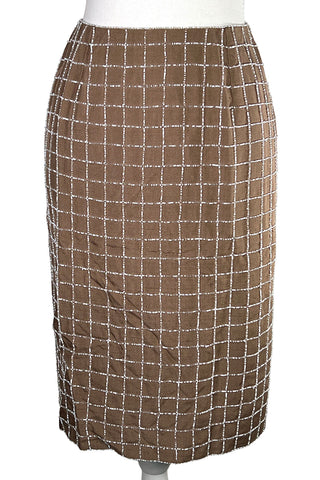 Fall 1997 Todd Oldham Wool Embroidered Skirt