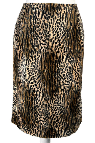 Fall 1997 Todd Oldham Faux Fur Ocelot Print Skirt