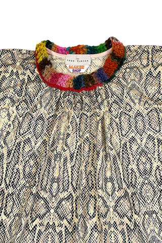 Silk Knit Snake Print Dress